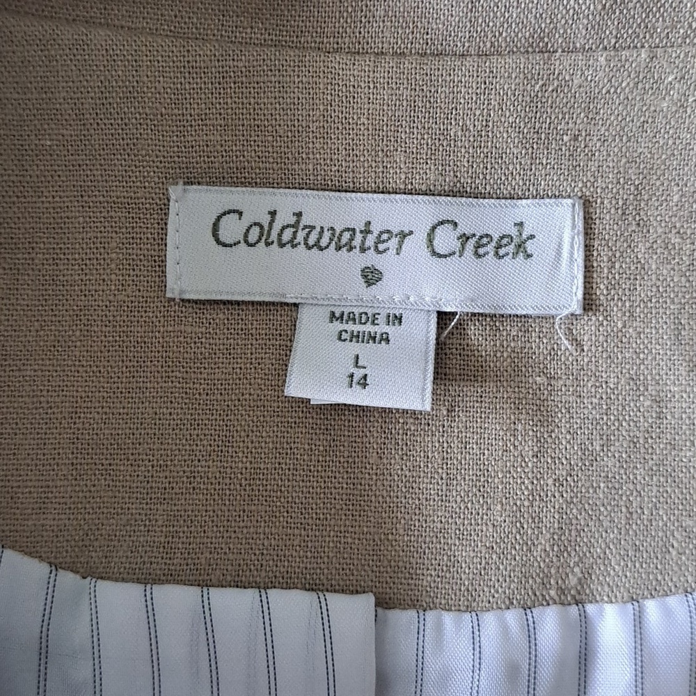Coldwater Creek Linen Blend Safari Jacket – Size 14 (L) - Picture 7 of 7